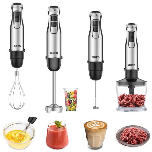 Hand Blender, 5-In-1 Immersion Hand Blender,12 Speed Turbo Mode Stick Blender fo