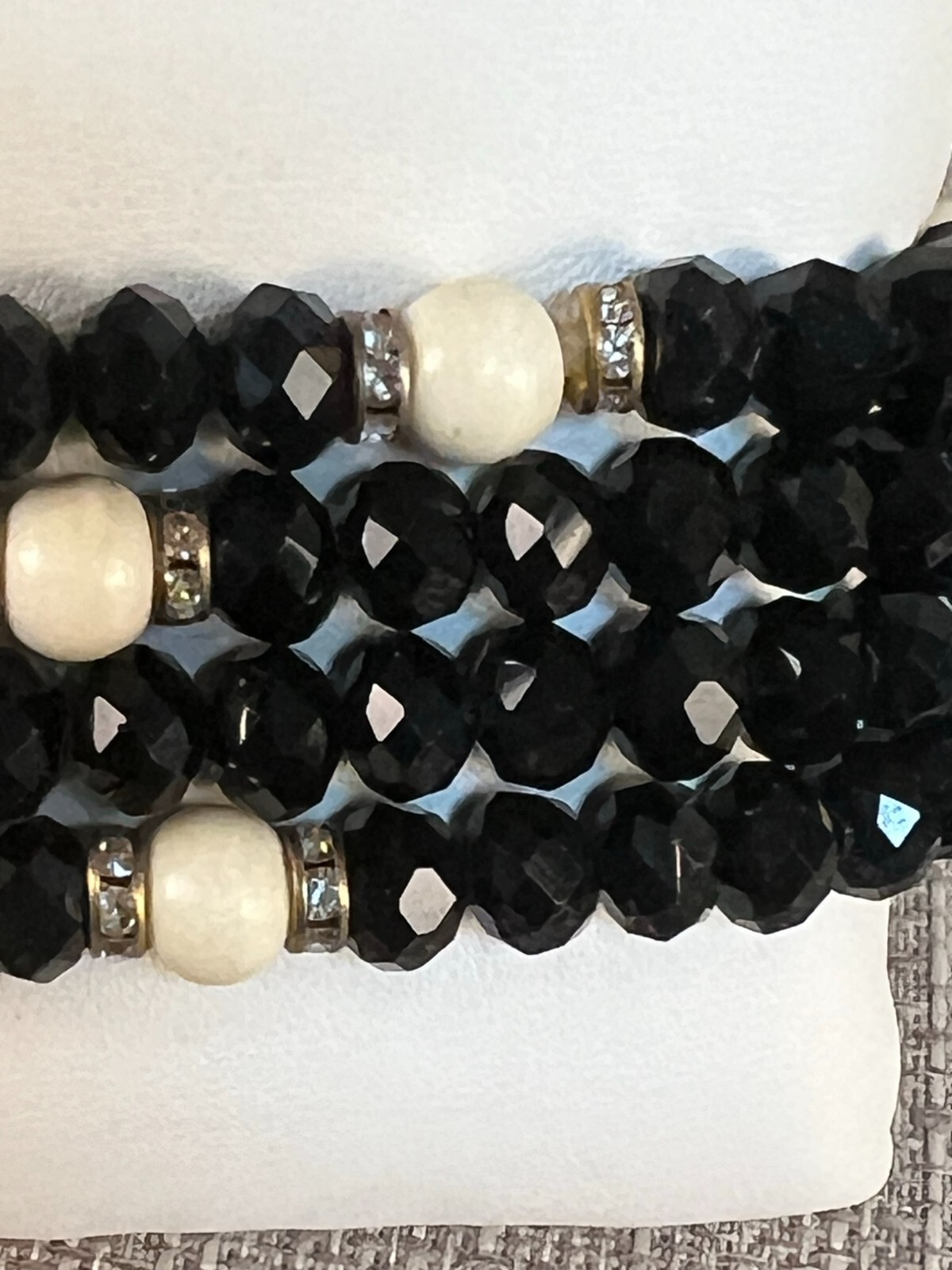 4 Pieces Black/Beige Bracelets - image 4