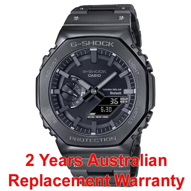 CASIO G-SHOCK CASIOAK FULL METAL GM-B2100 SOLAR WATCH ALL BLACK GM