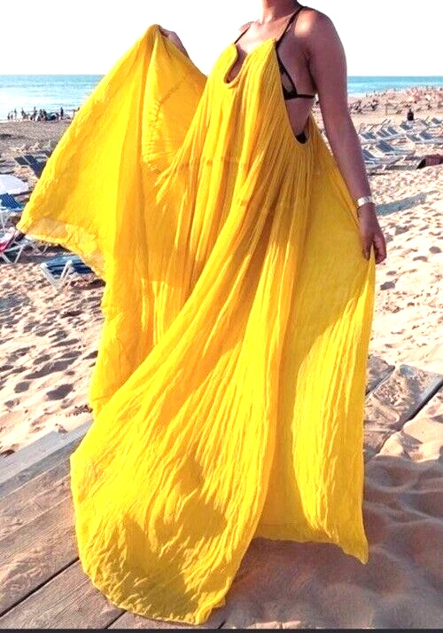 Chloe — $5,895 Chloe 2015 Spring Runway Yellow Long Maxi Gown Dress US  0 2 4 / FR 34