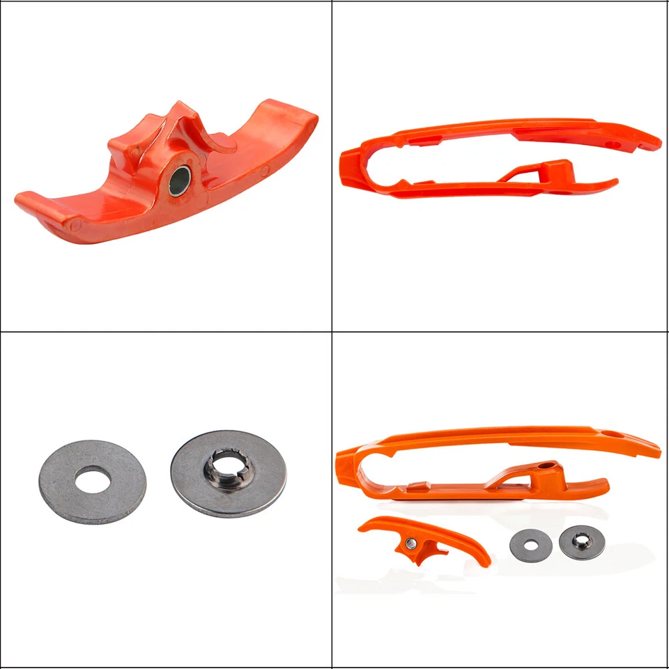 Deslizante de cadena naranja para KTM 125SX 250SX 250XC 350EXC para Husqvarna FC250 FC350 Foto 4 de 4