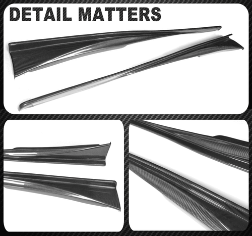 For Lexus IS250 IS350 Base/F Sport 2013-20 REAL Carbon Side Skirts Extension Lip - Picture 13 of 13