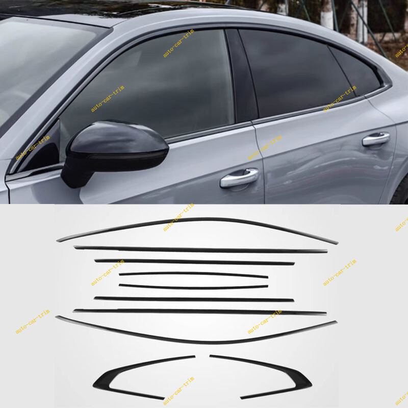For Volkswagen Arteon 2019-2023 Black Steel Car Window Frame Strip ...