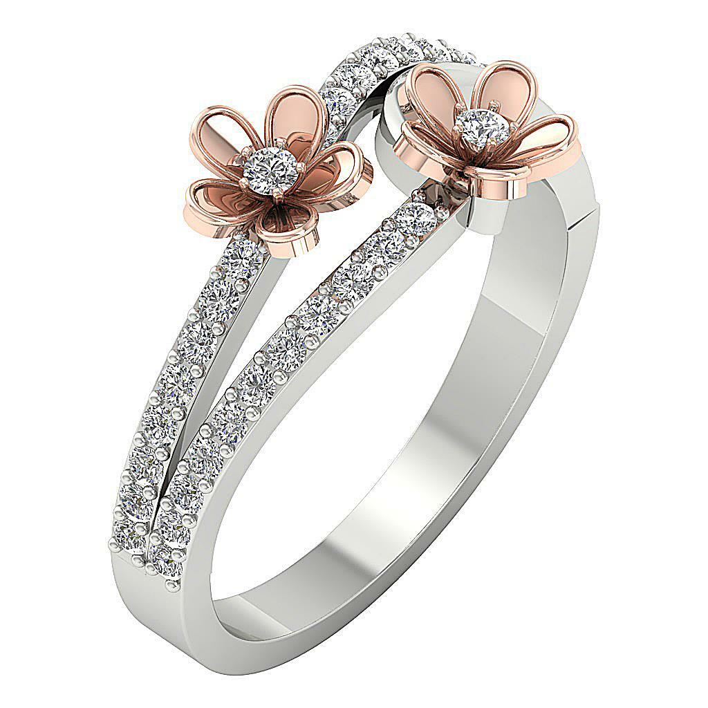 Time 初回盤 Real Diamond SI1 G 0.45 Carat Anniversary Wedding Ring Prong Set