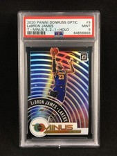 PSA 9 LEBRON JAMES 2020-21 Panini Optic T-MINUS 3 2 1 HOLO #9 Lakers