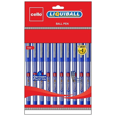 Cello Liquiball Kugelschreiber - 10er Pack (blau)