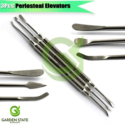 3 Basic Periosteal Elevators Implant Oral Surgery Periotome Freer Buser Elevator