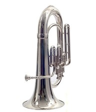 euphonium 3 valve B-flat beautifull silver  nickel color Silver