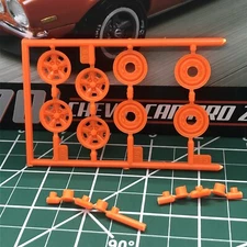 (4) 70 1/2 Chevy Camaro Z/28 Rally Wheels W Back Halves 1:25 AMT LBR Model Parts