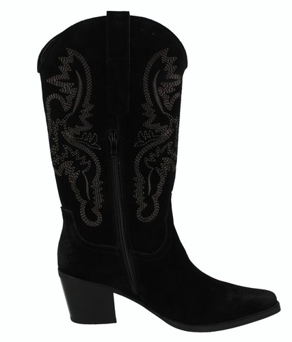 Bota de Vaquero Damas Spot On Gamuza Cuero Cremallera F5R1249 - Imagen 8 de 21
