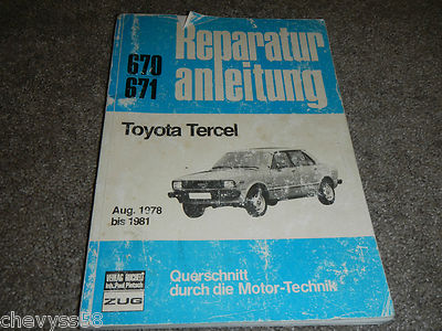 1978 78 TOYOTA TERCEL GERMAN EDM REPAIR SERVICE SHOP MANUAL REPARATUR ANLEITUNG