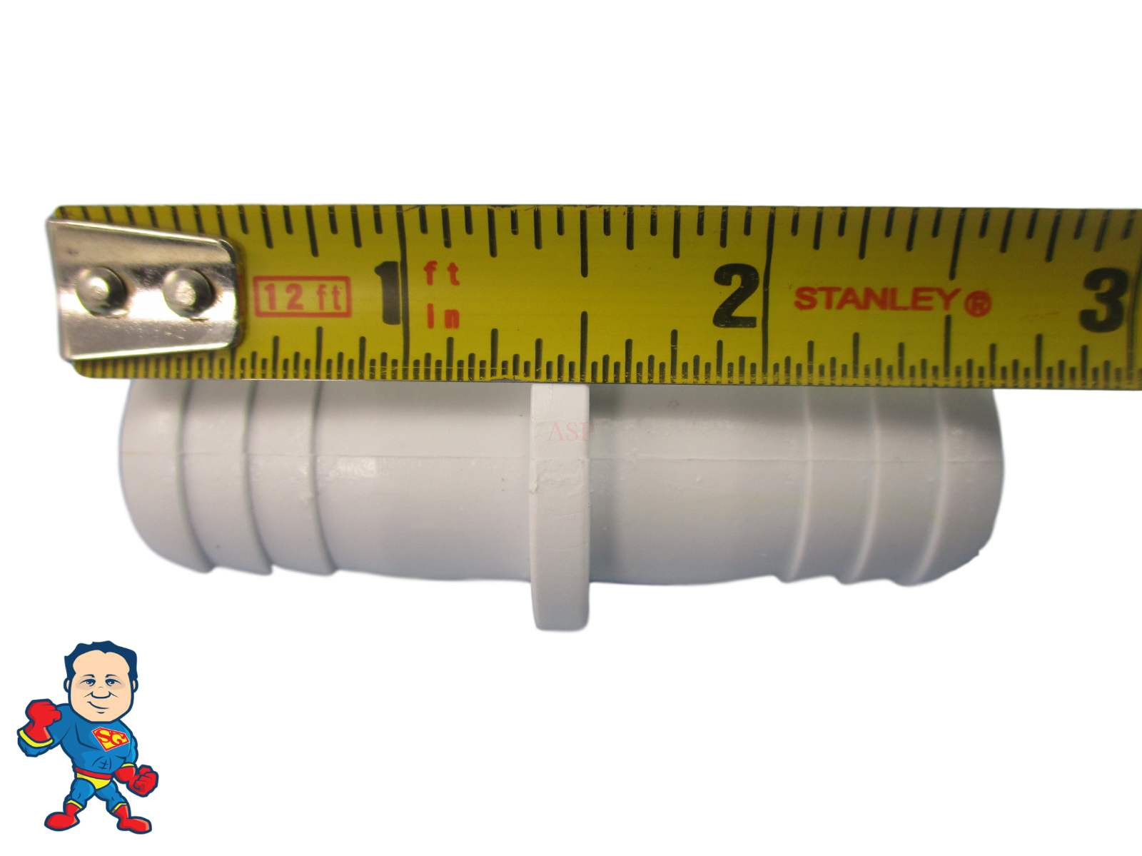 (2) Spa Hot Tub Part 3/4" Barb & Clamps Repair Coupler 1" OD, 3/4" ID