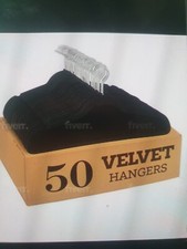 Set of 50 Velvet Hangers Non-Slip Strong High Standard 360 Degree Swivel Hooks