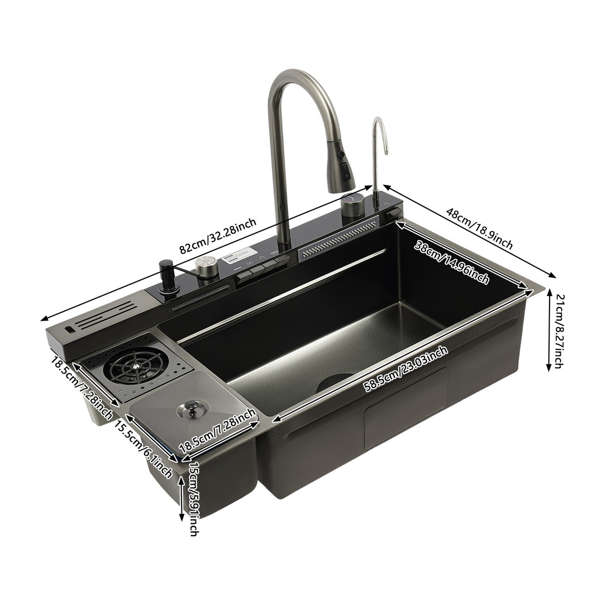 Multifunctional Kitchen Sink Commercial Single Bowl Sink Stainless