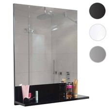Specchio da parete con ripiano HWC-B19, specchio specchio da bagno bagno, lucido