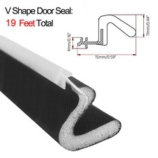 6/10M Seal Weather Strip Tape Door Foam V Shape Draught Excluder Sealing Strips