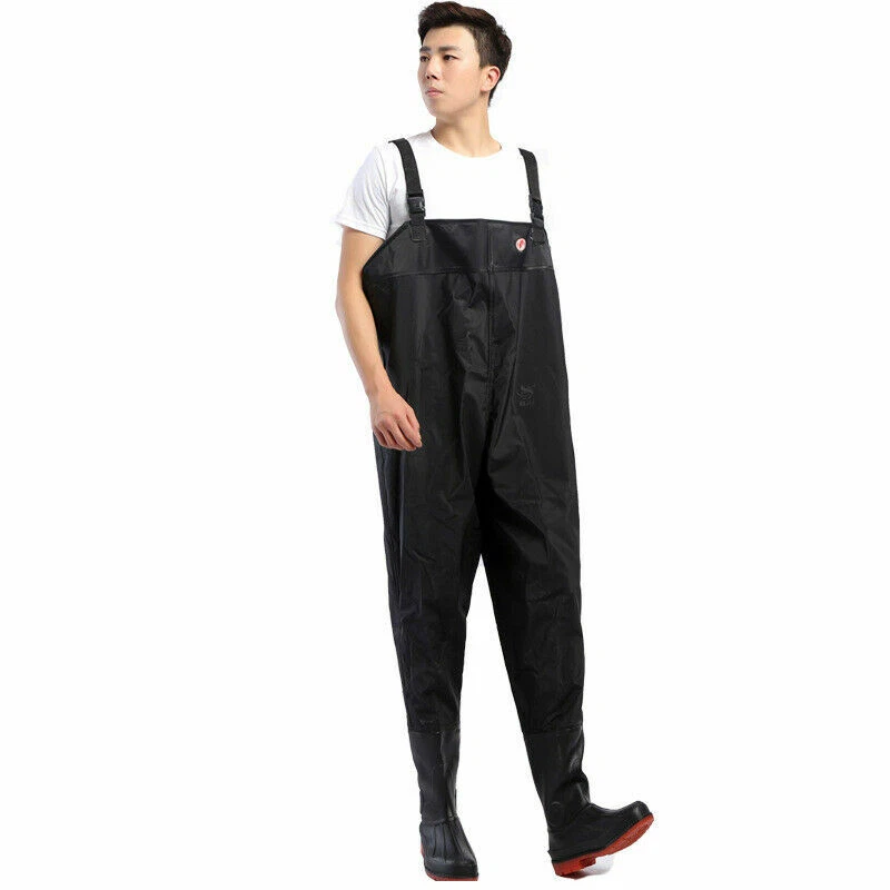 Unisex Chest Wader Men's Women PVC Suspenders Waterproof Pants Outdoor Fishing - Image 4 of 4