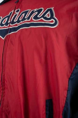 Majestic Cleveland Indians Windbreaker Jacket Kids XL MLB Genuine Merchandise - Picture 3 of 6