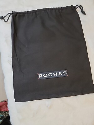 Rochas Drawstring Black Dust Bag Storage Cover 14'' x 11.5'' #01