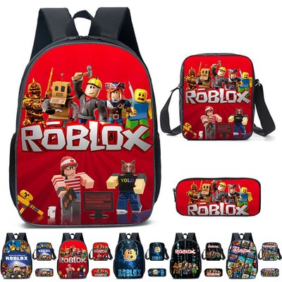 Roblox Satchel Set Backpack Crossbody Pencil Case Bag Boys
