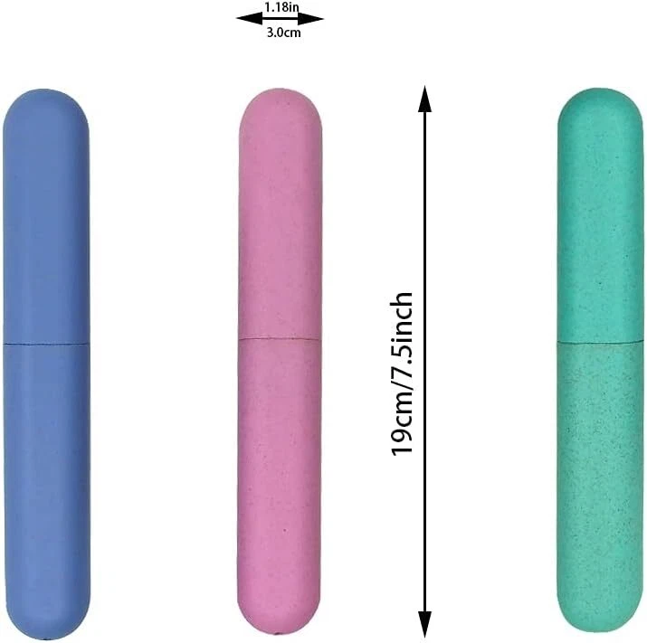 Estojo de viagem para escova de dentes 4 peças portátil, suportes à prova de poeira para viagens, casa, acampamento - Imagem 2 de 4