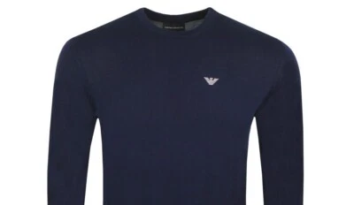 Emporio Armani Embroidered Eagle Logo Slim Fit Jumper