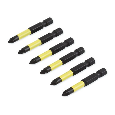 Schrauberbit 6 x PZ1 x 50 mm 1/4 Zoll S2-Stahl High Quality Bit Kreuzschlitz
