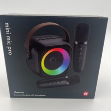 Mini Karaoke Machine,Portable Bluetooth Karaoke Speaker w/ 2 Wireless Microphone