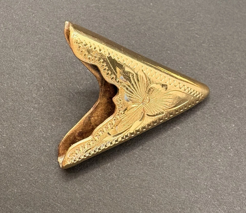 De colección M & F Western Products México Heritage Cuello Tono Dorado Puntas Floral Grabado Foto 3 de 4