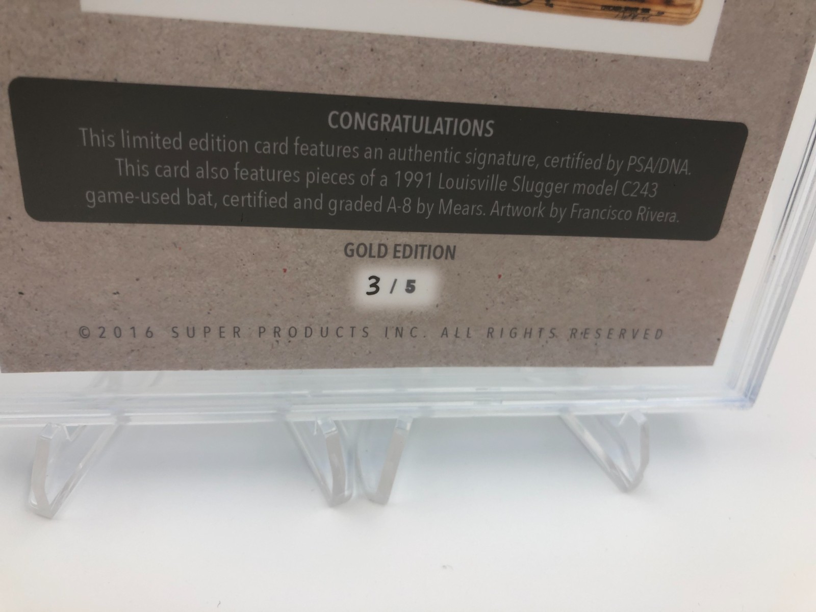 FRANK THOMAS BAT AUTO RARE/5 Card 2016 THE BAR GOLD Edition PSA BECKETT 9.5 10 view 15