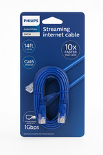 Philips Cat6 Ethernet Cable 14ft   RJ45, Gigabit LAN, NEW, Sealed