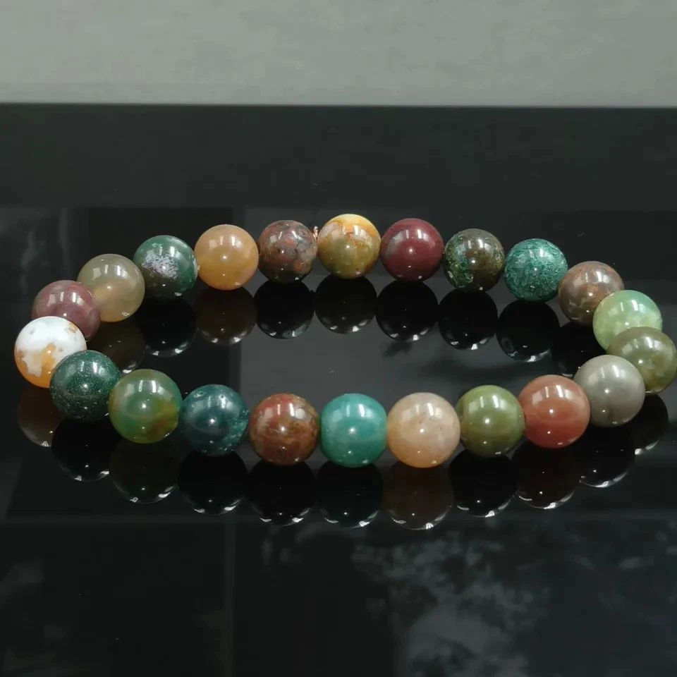 Pulsera Piedra Natural Epidota Zoisita Lava Cuarzo Cuentas Ojo de Tigre Hombres 1 pieza Foto 2 de 4