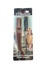 Normark Presentation 6" Fillet Knife Fiskers Leather Sheath NIP Vintage Finland