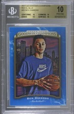2017 Upper Deck Goodwin Champions Royal Blue Ben Simmons #26 BGS 10 PRISTINE b9t