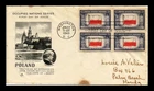 POLAND OVERRUN COUNTRIES FDC SCOTT 909 BLOCK OF 4 ARTCRAFT US COVER