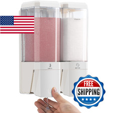 Shampoo and Conditioner Dispenser 2 Chamber No Drill Shampoo Dispenser for Showe