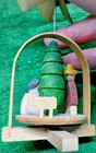 Wood Pyramid Spinner Germany Mini Warm Air Miniature Nativity — photo 2