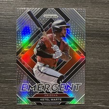 2022 Panini Prizm Baseball - Emergent Silver Prizm #E-13 Ketel Marte