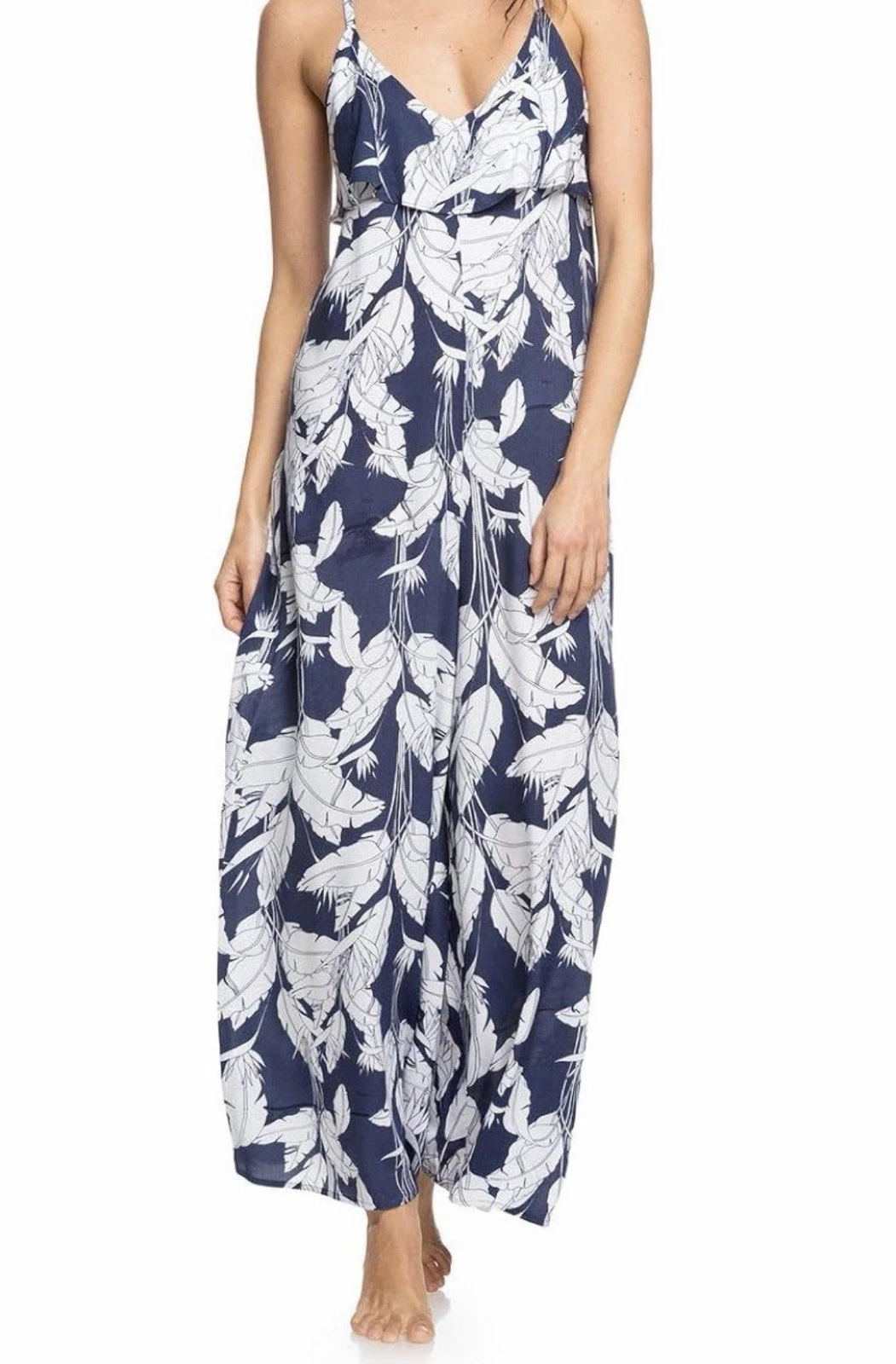 Roxy Jumpsuit Navy blue & white NWT XL #ja4