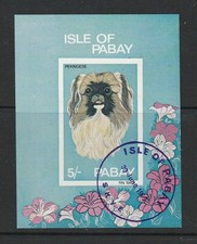 GB locals: Pabay Scotland 1969 Dogs Mini Sheet 1v imperf CTO used Pekingese