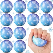 12 PCS Snowflake Party Favors Stress Balls, Sensory Fidget Toys Gifts for Kids B