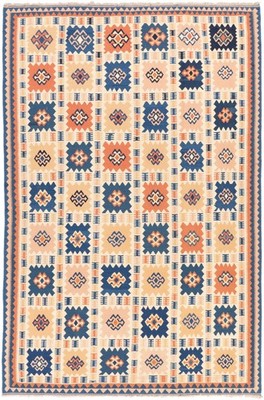 Kelim Kashkouli Teppich 202x305 cm handgewebt Wolle Persien Unikat Neu