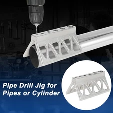 Handheld Pipe Drill Jig for Pipe/ Cylinder Triangle Pipe Drilling Guide Block