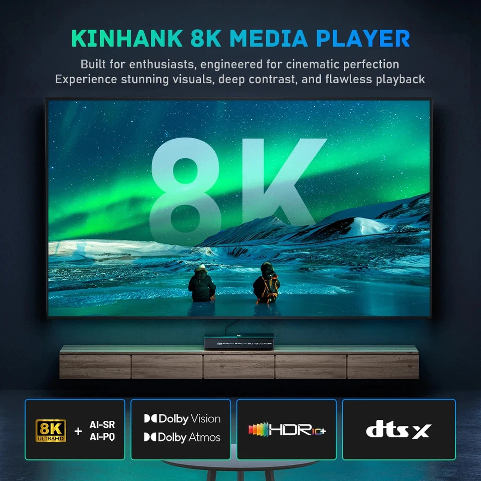 Kinhank K9 TV Box Amlogic S928X-K 4+64G for 8K Dolby Vision HDR10+ with Montage  - Image 2 of 4