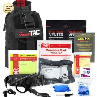 Tactical Trauma IFAK Kit with Celox Granules SOF Tourniquet Pressure Bandage
