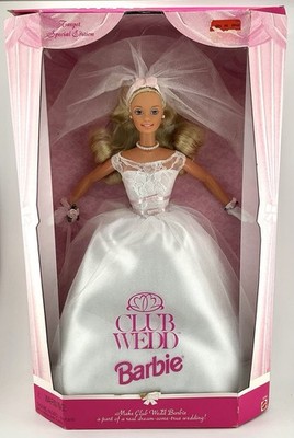 1998 Club Wedd Barbie Doll Wedding Bride Vintage Mattel #22360