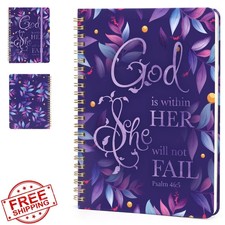 Bible Verse Spiral Notebook A5 140 Pages Back Pocket