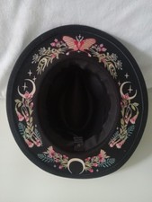 Witchy Fairy Hat - Wide Brim Gothic Witch Felt Hat See Photos For Size