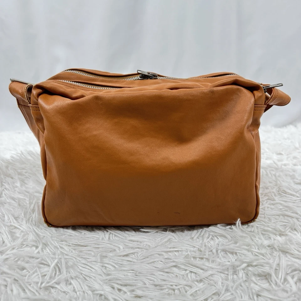 Bolso Bandolera PORTER Yoshida Cuero Camel Hecho en Japón De Colección Foto 4 de 4