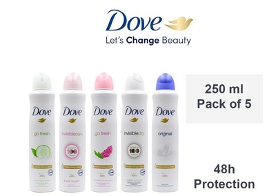 (5PK) Dove Deodorant Spray for Women Anti-Perspirant Assorted 8.45fl oz | 250ml